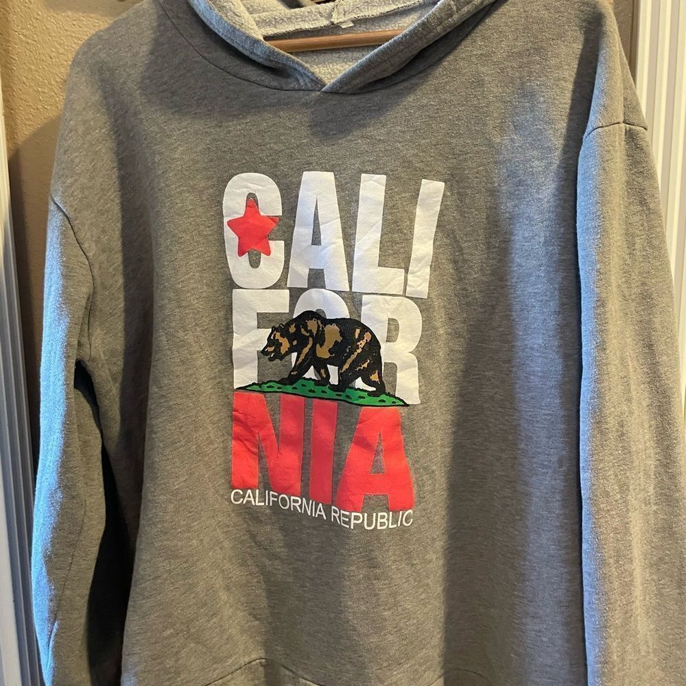 Women’s California Republic Vintage Side Gray Pullover Hoodie XL - Picture 9 of 12